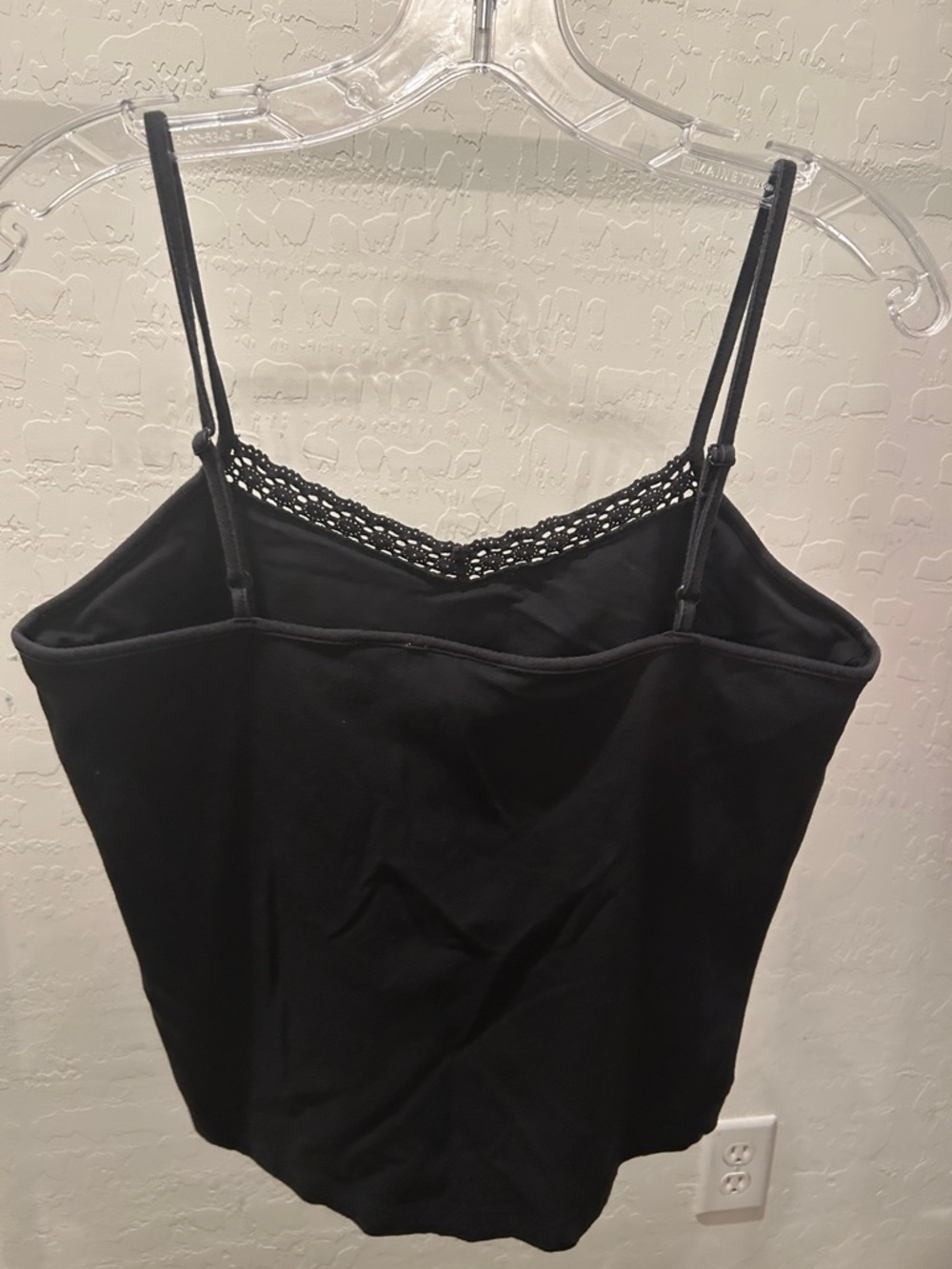 St. John's Bay Black Cami with Pink Floral Embroidery - Picture 11 of 16